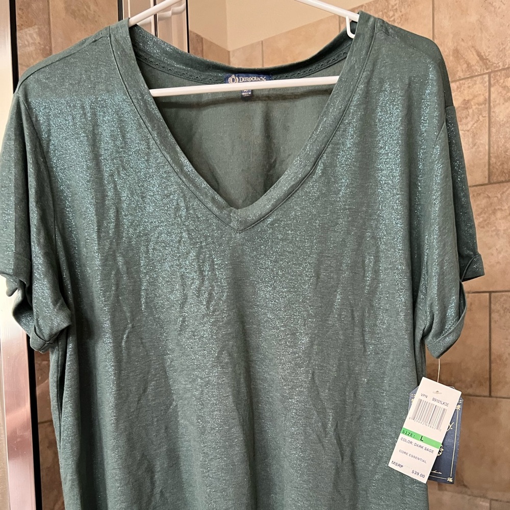 Democracy shimmery top